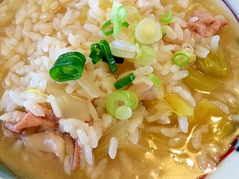 ウェイパーで簡単に☆豚肉の中華風雑炊